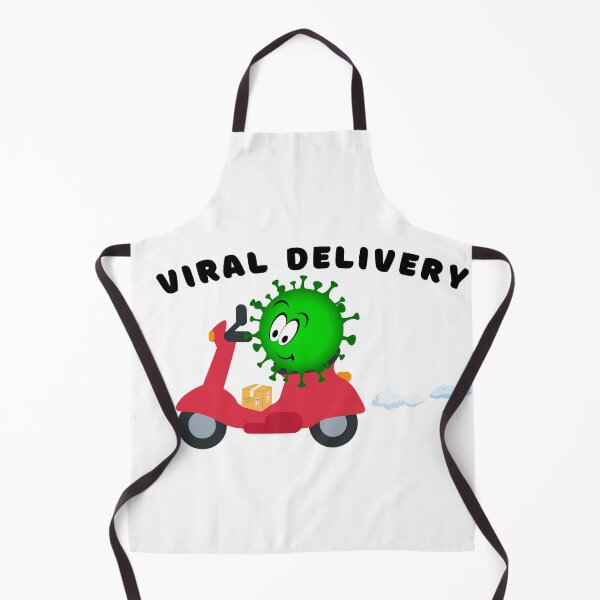 Item preview, Viral delivery, virus on a scooter delivering a package, funny lab virus designed and sold by Lady-Frost.