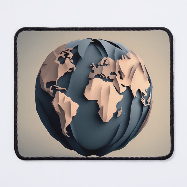 Item preview, Globe in Paper art style designed and sold by FormFinder.