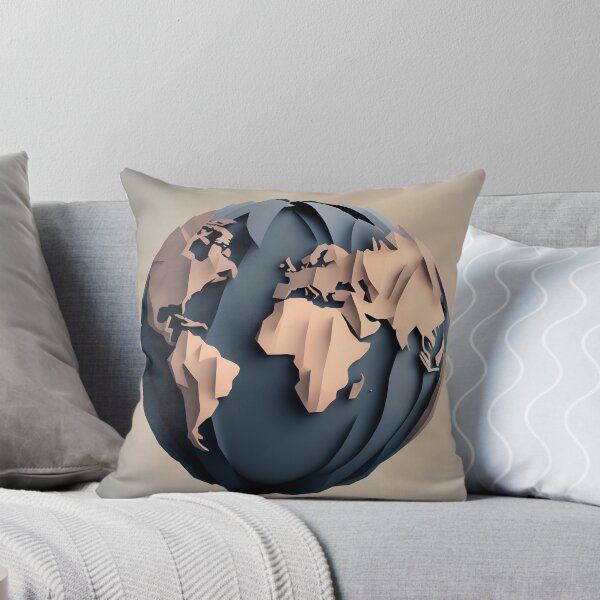 Item preview, Globe in Paper art style designed and sold by FormFinder.