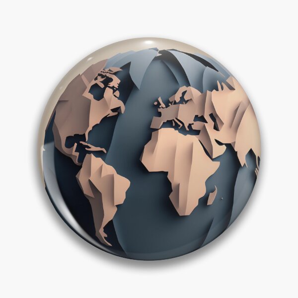 Item preview, Globe in Paper art style designed and sold by FormFinder.