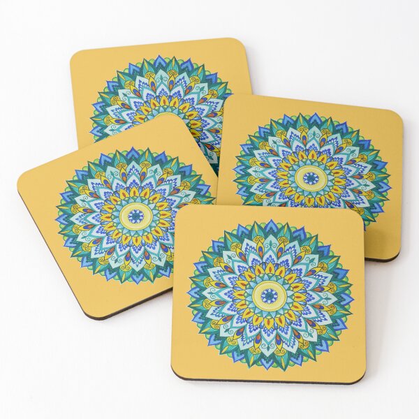 Item preview, Blue intricate Mandala ( Ajna chakra) designed and sold by Dharmandalaart.