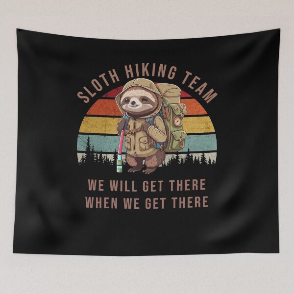 Item preview, Sloth Hiking Team - We will get there, when we get there, Funny Vintage designed and sold by picopy.