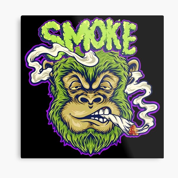 Beware smoke weed enshrouded monkey head roar illustrations