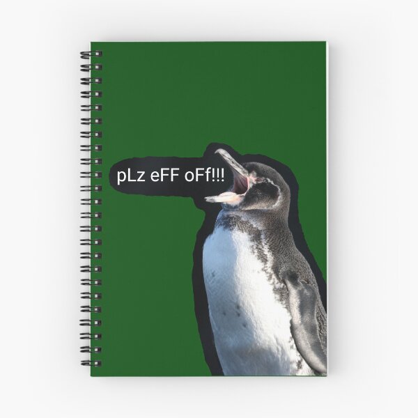 Item preview, Galapagos Penguin Plz Eff Off (Dark Green #014606 background) designed and sold by SBPenguins.