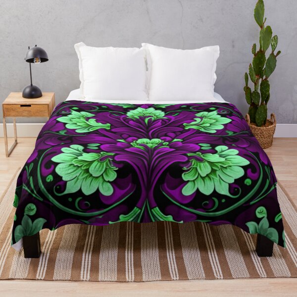 Item preview, Ornate Purple Sapphire and Prehnite Floral Design Pattern designed and sold by Healio2.