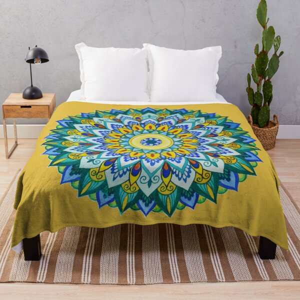 Item preview, Blue intricate Mandala ( Ajna chakra) designed and sold by Dharmandalaart.