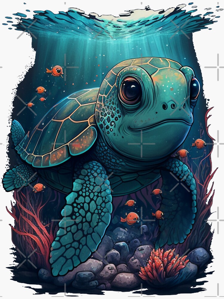 Ocean Animal Stickers, Stickers Sea Turtles, Sea Animals Stickers