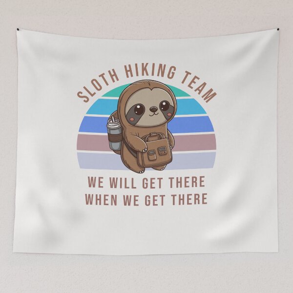 Item preview, Sloth Hiking Team - We will get there, when we get there, Funny Vintage designed and sold by picopy.