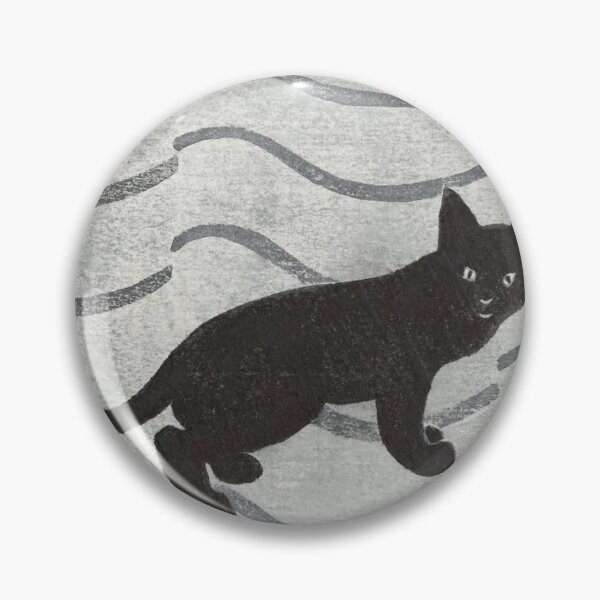 Item preview, Japanese Art Black Cat Funny Angry Cute Cat on Roof  designed and sold by Yumede.