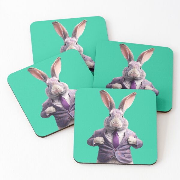 Item preview, EASTER BUNNY RABBIT IN PASTEL BUSINESS SUIT  Midjourney AI Artwork designed and sold by davidjulie.