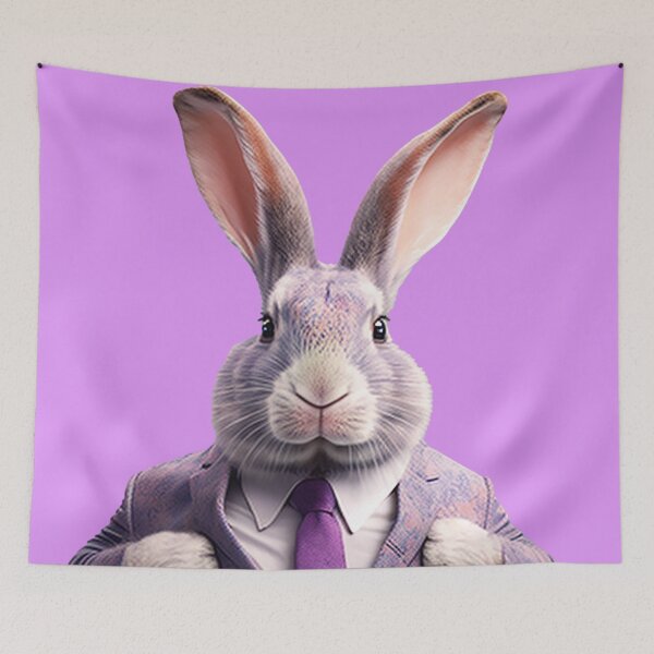 Item preview, EASTER BUNNY RABBIT IN PASTEL BUSINESS SUIT  Midjourney AI Artwork designed and sold by davidjulie.