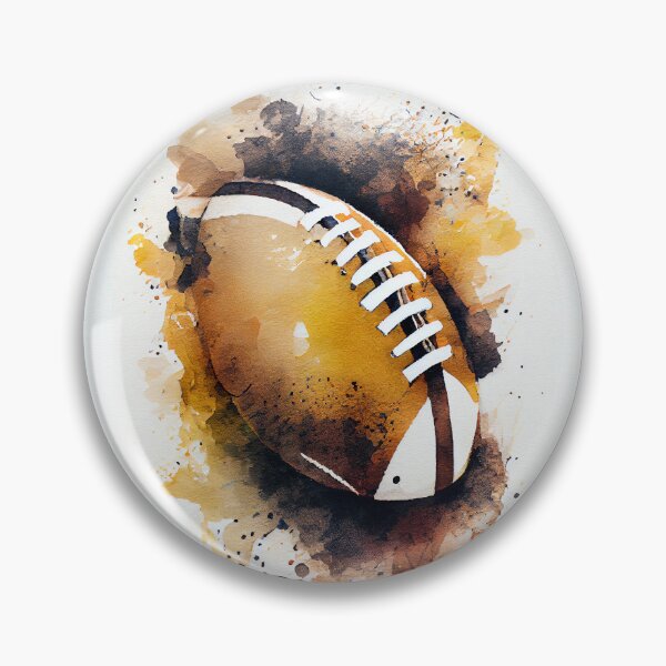 Item preview, American Football Ball Watercolour Art, Soccer Ball Digital Wall Art, Original Art designed and sold by Peek-Designs.