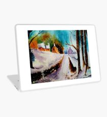 Snowy Christmas eve Laptop Skin