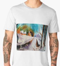 Snowy Christmas eve Men's Premium T-Shirt