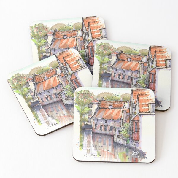 Item preview, Canal Street Scene Bruges Belgium designed and sold by Gregg Brown.