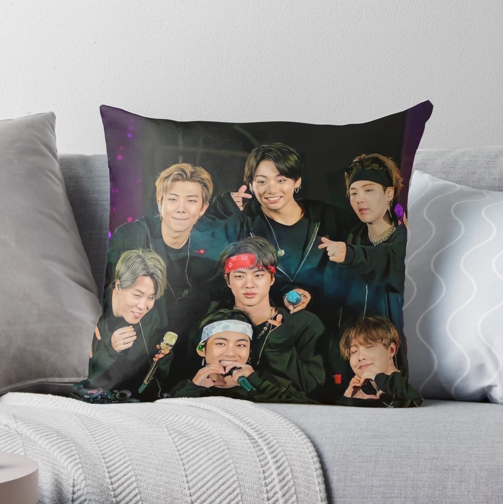 BTS ot7 Throw Pillow for Sale by loonelywhale