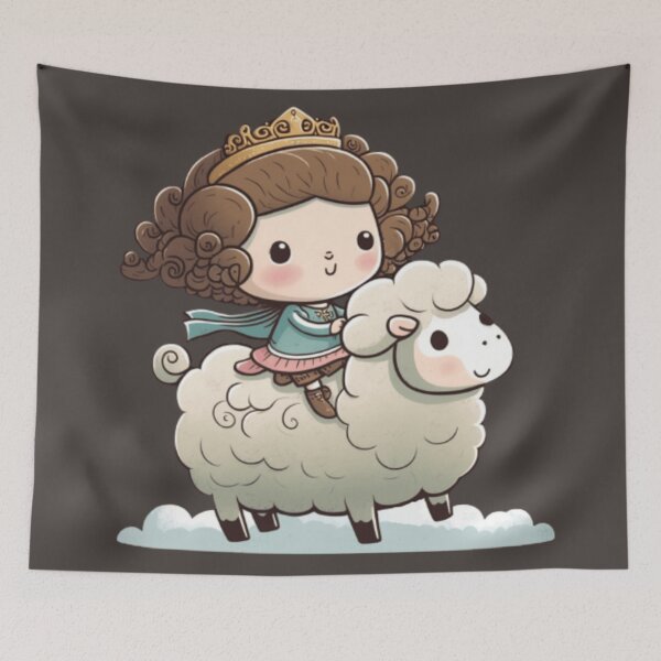Item preview, A Princess riding a sheep designed and sold by SilverFrog.