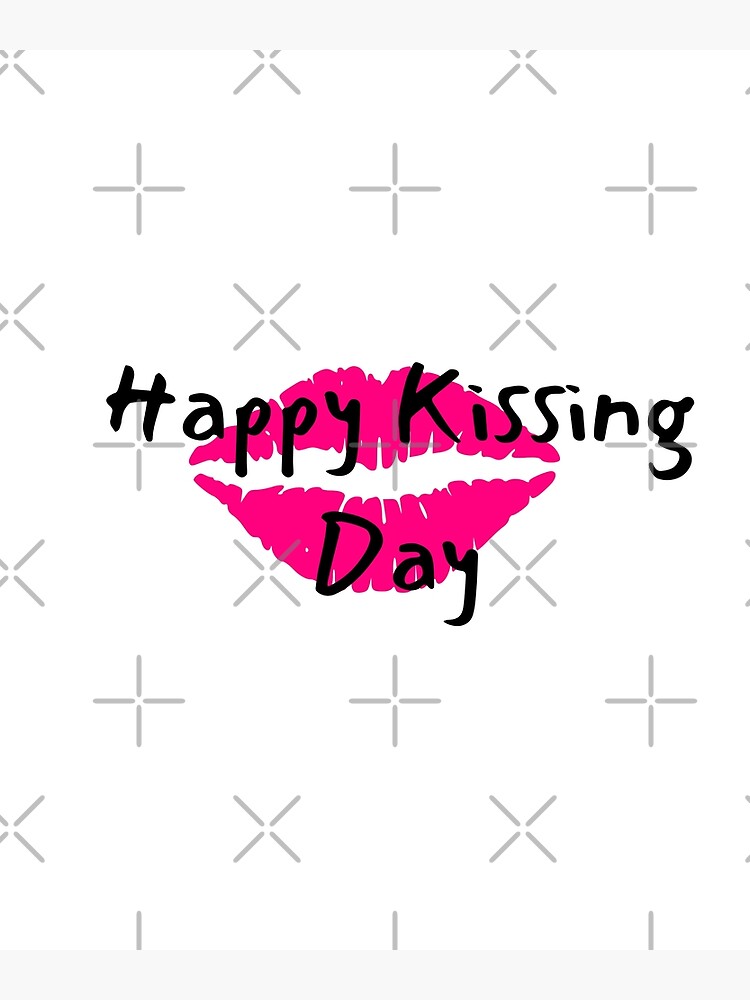 Discover happy kissing day design Premium Matte Vertical Poster