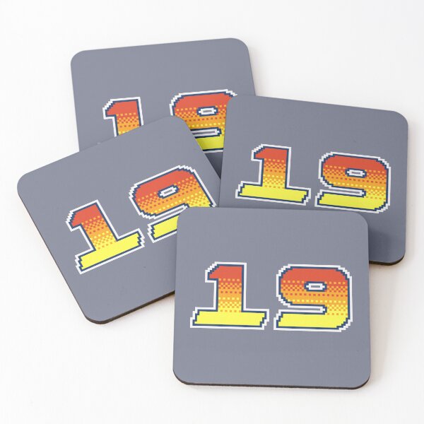 Item preview, 19 Nineteen Pixel Font in Red Orange and Yellow designed and sold by pixeltogs.