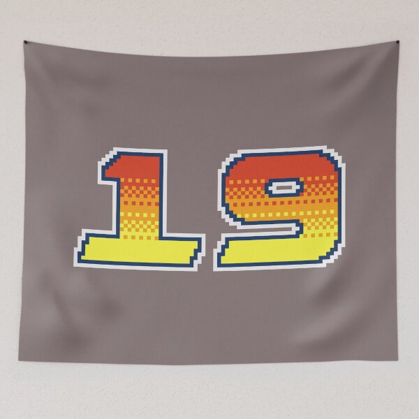Item preview, 19 Nineteen Pixel Font in Red Orange and Yellow designed and sold by pixeltogs.