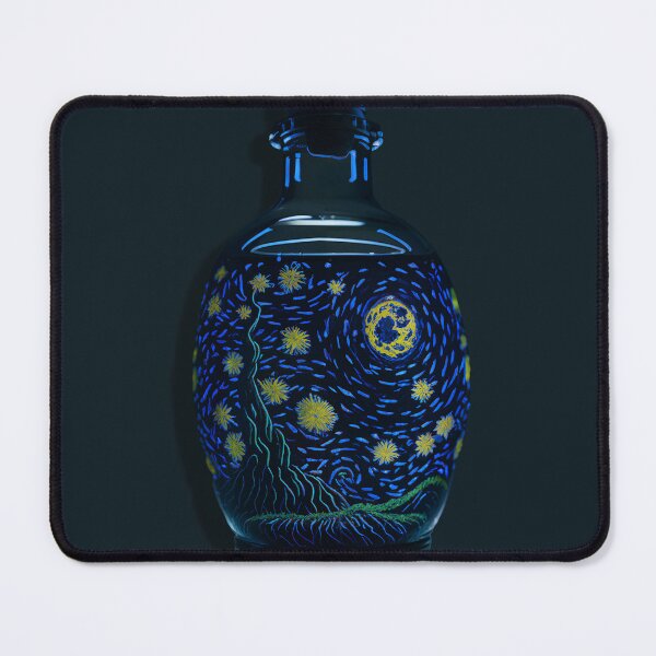 Item preview, Starry Night glass Bottled Illustration designed and sold by magufalo.