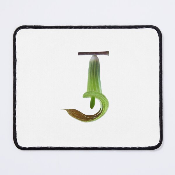 Item preview, Letter J Monogram, J Initial, Jack-in-the-pulpit, Plant letter J, Botanical J, woodland plant lover designed and sold by EveryDayDabble.