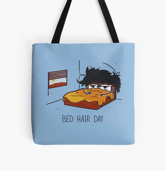 Bed Hair Day All Over Print Tote Bag