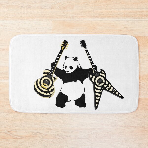 Item preview, Panda with Guitars | Panda with Axes | Banksy inspired Panda | Zakk Wylde's Signature Guitars designed and sold by PandaWithAxes.
