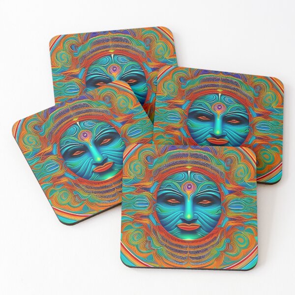 Item preview, New World Gods (23) - Mesoamerican Inspired Psychedelic Art designed and sold by TheThirdEye.