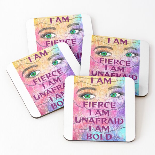 Item preview, Feminist Humanist Quote - I Am Fierce I Am Unafraid I Am Bold designed and sold by LethalPixieDust.
