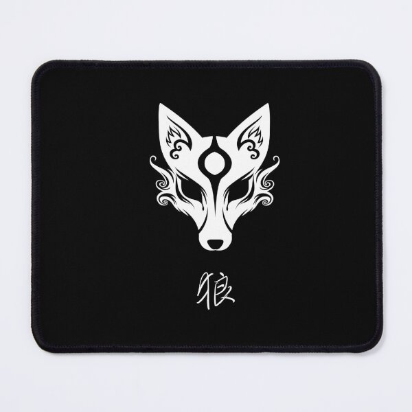 Item preview, Amaterasu Okami Wolf Mask Japanese art Aesthetic Design designed and sold by loshimizuDesign.