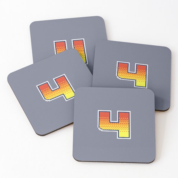 Item preview, 4 Pixel Font Four in Red Orange and Yellow designed and sold by pixeltogs.