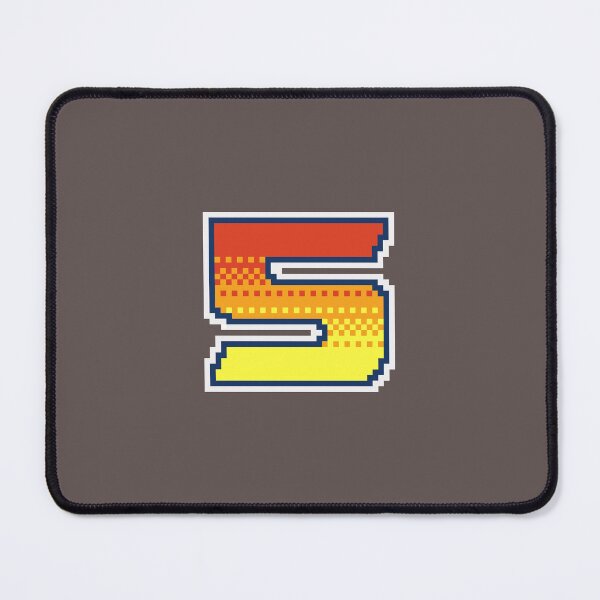 Item preview, 5 Pixel Font Five in Red Orange and Yellow designed and sold by pixeltogs.