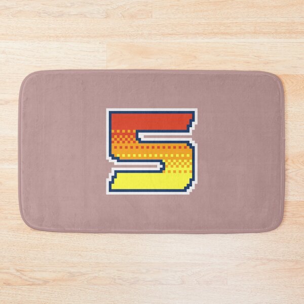 Item preview, 5 Pixel Font Five in Red Orange and Yellow designed and sold by pixeltogs.