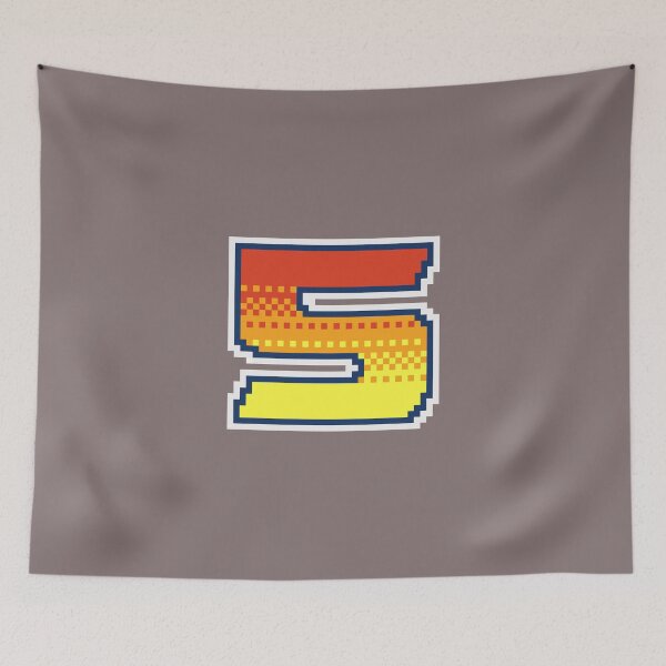 Item preview, 5 Pixel Font Five in Red Orange and Yellow designed and sold by pixeltogs.