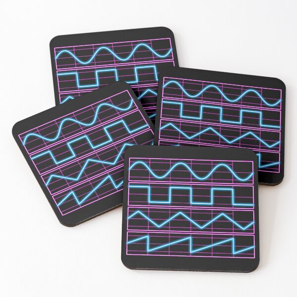 Item preview, Waveforms Neon - Synthwave - Oscillator - Waves - Synth - Sine - Square - Pulse - Triangle - Sawtooth designed and sold by RazzArt.