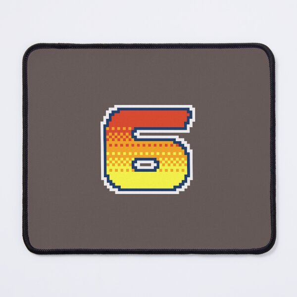 Item preview, 6 Pixel Font Six in Red Orange and Yellow designed and sold by pixeltogs.