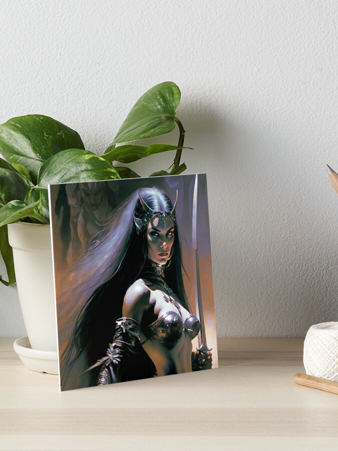 Queen of the Night Female Fantasy Art Art Board Print for Sale by  artbybrado