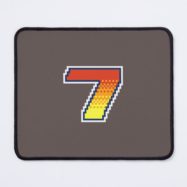 Item preview, 7 Pixel Font Seven in Red Orange and Yellow designed and sold by pixeltogs.