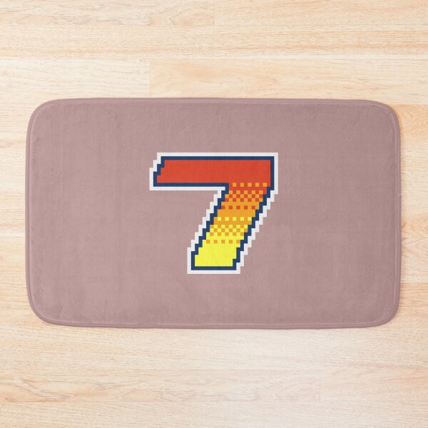 Item preview, 7 Pixel Font Seven in Red Orange and Yellow designed and sold by pixeltogs.