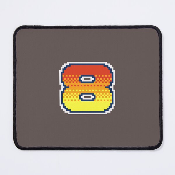 Artikelvorschau, 8-Pixel-Schrift Acht in Rot, Orange und Gelb entworfen und verkauft von pixeltogs.