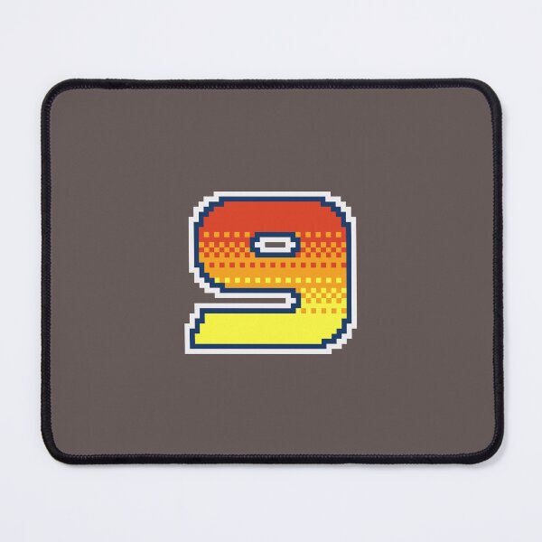 Item preview, 9 Pixel Font Nine in Red Orange and Yellow designed and sold by pixeltogs.