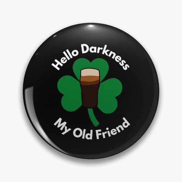 Artikelvorschau, Hallo Dunkelheit, mein alter Freund - Irisches Pintglas Irish Stout Shamrock entworfen und verkauft von WigOutlet.