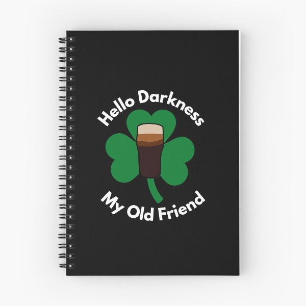 Item preview, Hello Darkness My Old Friend - Irish Pint Glass of Irish Stout Shamrock designed and sold by WigOutlet.