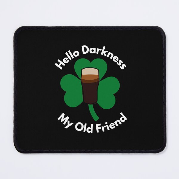 Item preview, Hello Darkness My Old Friend - Irish Pint Glass of Irish Stout Shamrock designed and sold by WigOutlet.