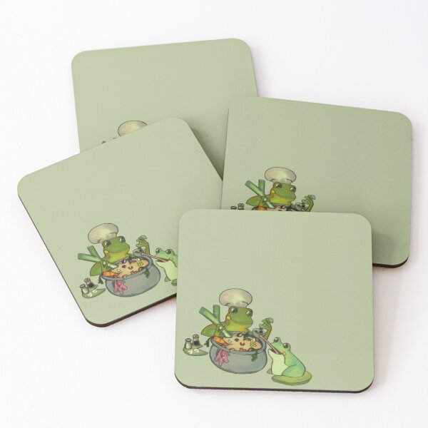 Item preview, Frog Chef with Mushroom Hat Stirring Soup - Fly in Soup designed and sold by GoodToad.