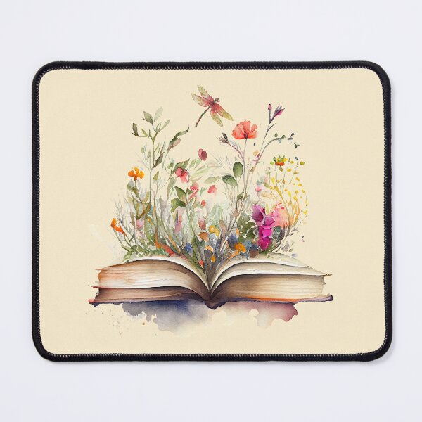 Item preview, Watercolour Flowers and Dragonflies Growing from Book designed and sold by CreativNode.