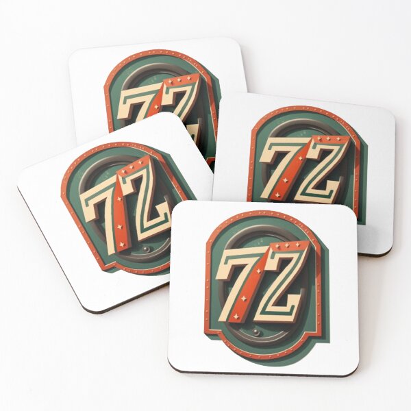 Item preview, Number 72 Seventy two Vintage Retro Sport Racing Numbers Sticker designed and sold by dnzl.