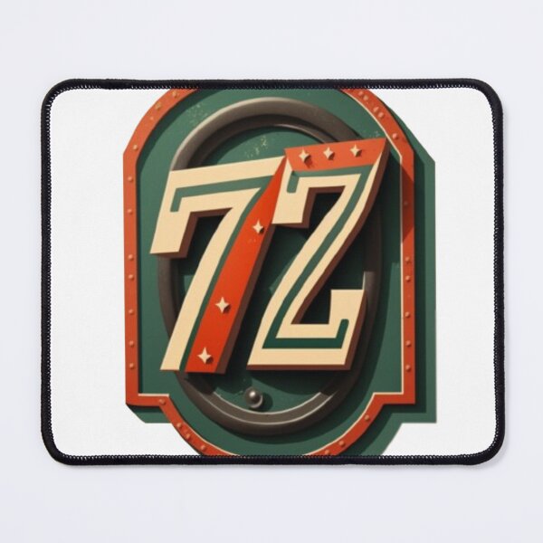 Item preview, Number 72 Seventy two Vintage Retro Sport Racing Numbers Sticker designed and sold by dnzl.