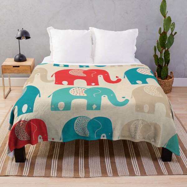 Item preview, Cute pattern of colored elephants designed and sold by CutePatternsRB.